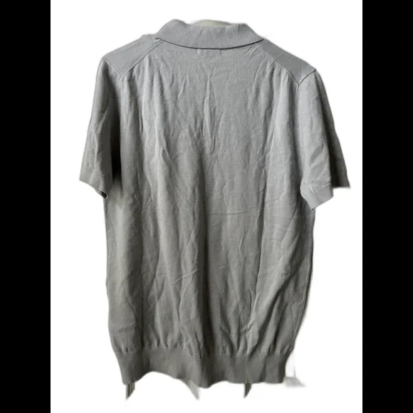 NEW Collars & Co Pure Cotton Polo Knit Gray Shirt Men's Small Short Sleeve Golf - Picture 3 of 6